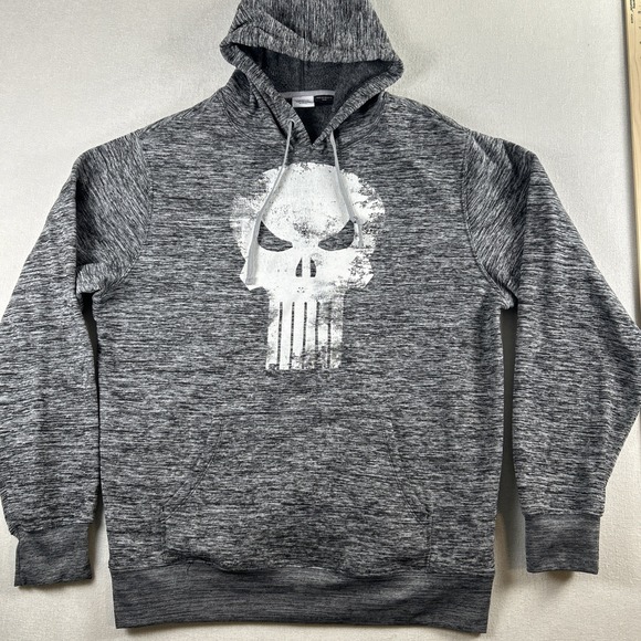 Marvel Other - Marvel Punisher Skull Symbol Men Hoodie With Drawstring And Pockets Size XL